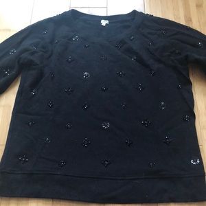 Jcrew sequined sweatshirt